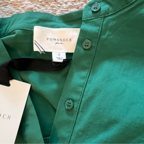 Tuckernuck Pomander Place Palm Green Cotton Tiered Dress - Picture 4 of 6